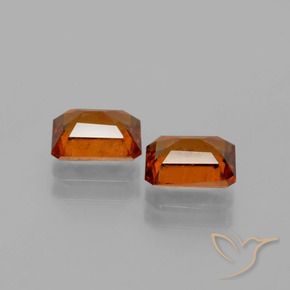 2.22 ct natürliche Amber Orange Hessonit-Granat-Edelsteine, Oktagonschliff, VS-SI