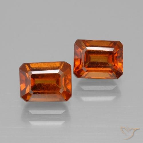 2.92ctw Natürlicher Mittelorange Hessonit-Granat, Smaragdschliff, VS