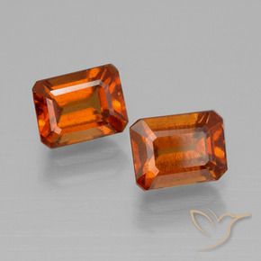 2.92 ct natürliche Mittelorange Hessonit-Granat-Edelsteine, Oktagonschliff, VS