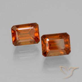 2.98 ct natürliche rötlich-orange Hessonit-Granat-Edelsteine, Oktagonschliff, VS
