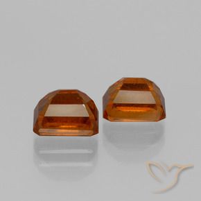 2.98 ct natürliche rötlich-orange Hessonit-Granat-Edelsteine, Oktagonschliff, VS