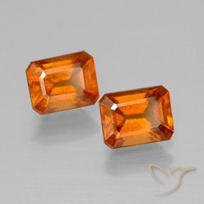 2.28 ct natürliche Mittelorange Hessonit-Granat-Edelsteine, Oktagonschliff, VS