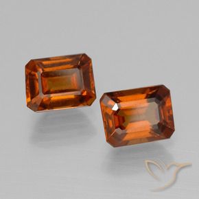 2.61 ct natürliche tieforange Hessonit-Granat-Edelsteine, Oktagonschliff, VS