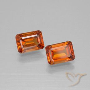 2.36 ct natürliche tieforange Hessonit-Granat-Edelsteine, Oktagonschliff, VS