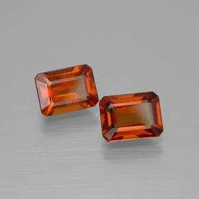 3.34 ct natürliche Feuerorange Hessonit-Granat-Edelsteine, Smaragdschliff, VS