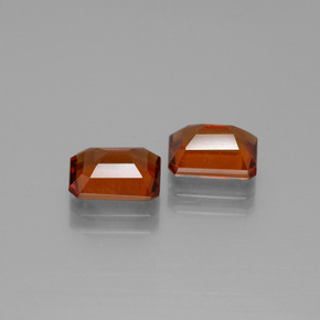 3.34 ct natürliche Feuerorange Hessonit-Granat-Edelsteine, Smaragdschliff, VS