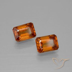 2.20 ct natürliche tieforange Hessonit-Granat-Edelsteine, Oktagonschliff, VS