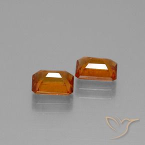 2.20 ct natürliche tieforange Hessonit-Granat-Edelsteine, Oktagonschliff, VS