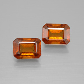  ct natürliche orangefarbener Hessonit-Edelsteine, Smaragdschliff, VS-SI