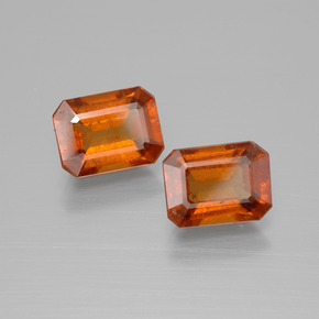  ct natürliche orangefarbener Hessonit-Edelsteine, Smaragdschliff, VS-SI