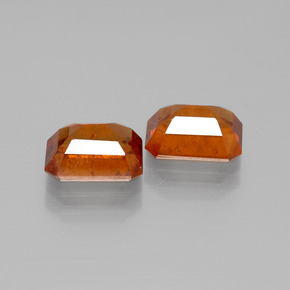  ct natürliche orangefarbener Hessonit-Edelsteine, Smaragdschliff, VS-SI