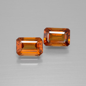 2,63 ct natürliche orangefarbener Hessonit-Edelsteine, Smaragdschliff, VS