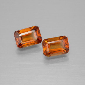 2,63 ct natürliche orangefarbener Hessonit-Edelsteine, Smaragdschliff, VS