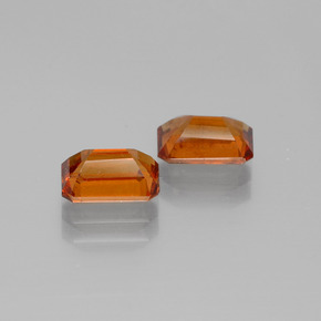 2,63 ct natürliche orangefarbener Hessonit-Edelsteine, Smaragdschliff, VS