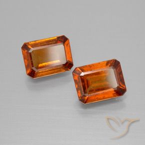 3.37 ct natürliche tieforange Hessonit-Granat-Edelsteine, Oktagonschliff, VS-SI