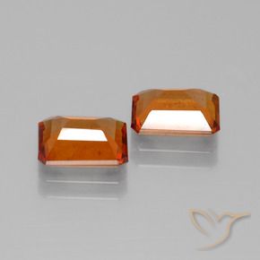 3.37 ct natürliche tieforange Hessonit-Granat-Edelsteine, Oktagonschliff, VS-SI