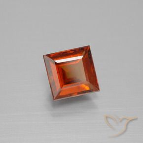 9,17 ctw natürlicher Dunkelorange Hessonit-Granat, Quadrat, VS