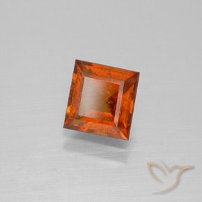 9,17 ctw natürlicher Mitteldunkles Orange Hessonit-Granat, Quadrat, SI