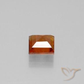 9,17 ctw natürlicher Mitteldunkles Orange Hessonit-Granat, Quadrat, SI