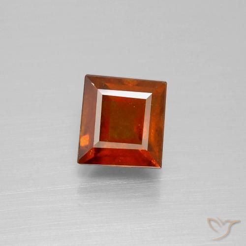 1.97ct Natürlicher Feuerorange Hessonit-Granat, Quadrat, VS-SI