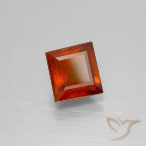 9,17 ctw natürlicher Feuerorange Hessonit-Granat, Quadrat, VS-SI