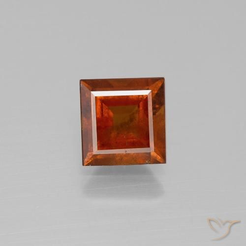 1.64ct Natürlicher tieforange Hessonit-Granat, Quadrat, VS-SI