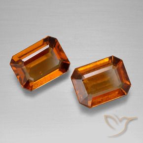 3.13 ct natürliche tieforange Hessonit-Granat-Edelsteine, Oktagonschliff, VS