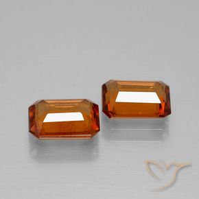 3.13 ct natürliche tieforange Hessonit-Granat-Edelsteine, Oktagonschliff, VS