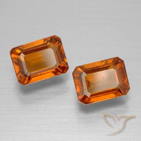 3.04 ct natürliche Mitteldunkles Orange Hessonit-Granat-Edelsteine, Oktagonschliff, VS