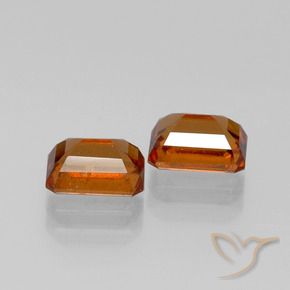 3.04 ct natürliche Mitteldunkles Orange Hessonit-Granat-Edelsteine, Oktagonschliff, VS