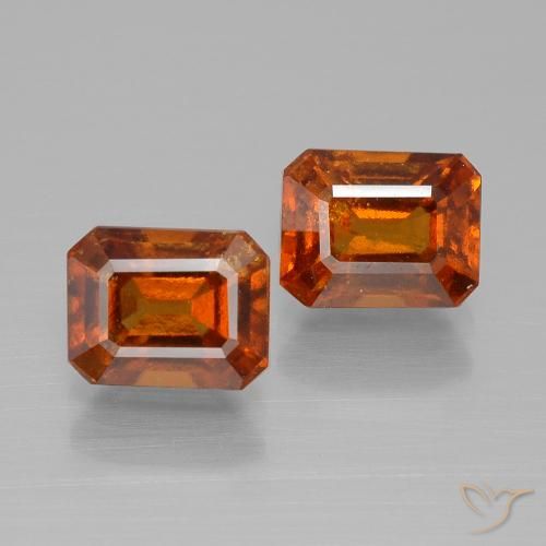 3.27ctw Natürlicher Amber Orange Hessonit-Granat, Smaragdschliff, VS-SI