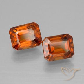 3.27 ct natürliche Amber Orange Hessonit-Granat-Edelsteine, Oktagonschliff, VS-SI