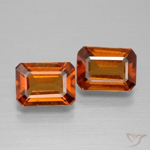 2.73ctw Natürlicher rötlich-orange Hessonit-Granat, Smaragdschliff, VS