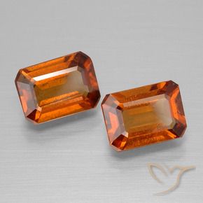 2.73 ct natürliche rötlich-orange Hessonit-Granat-Edelsteine, Oktagonschliff, VS