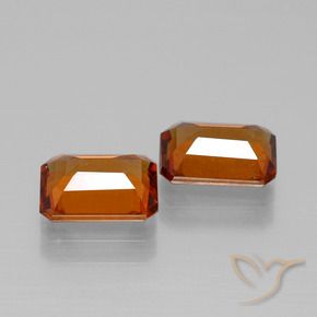 2.73 ct natürliche rötlich-orange Hessonit-Granat-Edelsteine, Oktagonschliff, VS