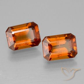 3.14 ct natürliche tieforange Hessonit-Granat-Edelsteine, Oktagonschliff, VS-SI