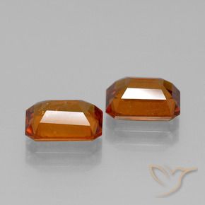 3.14 ct natürliche tieforange Hessonit-Granat-Edelsteine, Oktagonschliff, VS-SI