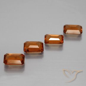 4.66 ct natürliche Mittelorange Hessonit-Granat-Edelsteine, Oktagonschliff, VS