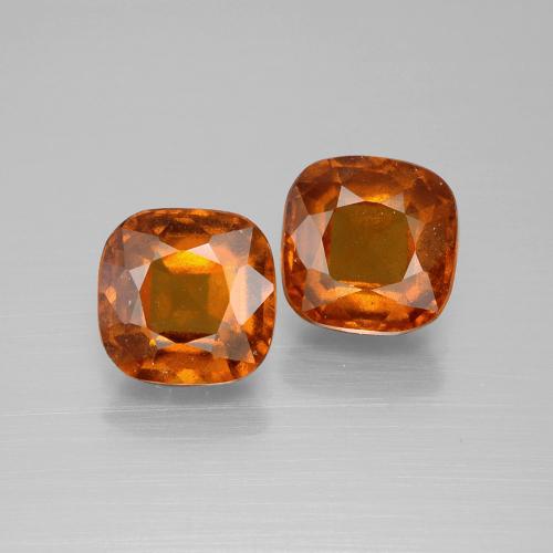5,50 ct natürliche orangefarbener Hessonit-Edelsteine, Kissenschliff, VS