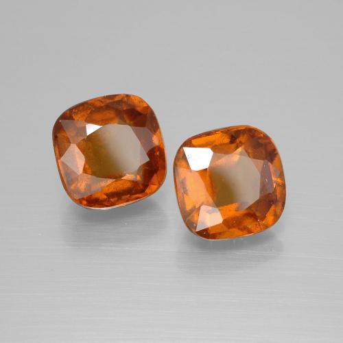5,50 ct natürliche orangefarbener Hessonit-Edelsteine, Kissenschliff, VS