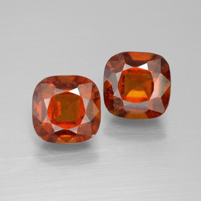 5,32 ct natürliche orangefarbener Hessonit-Edelsteine, Kissenschliff, VS