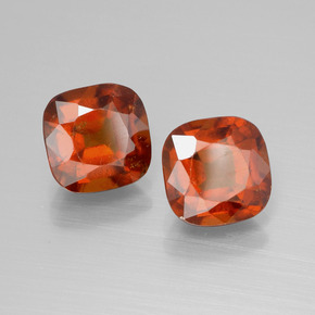 5,32 ct natürliche orangefarbener Hessonit-Edelsteine, Kissenschliff, VS