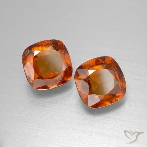 4.95 ct natürliche Mittelorange Hessonit-Granat-Edelsteine, Kissen, VS-SI