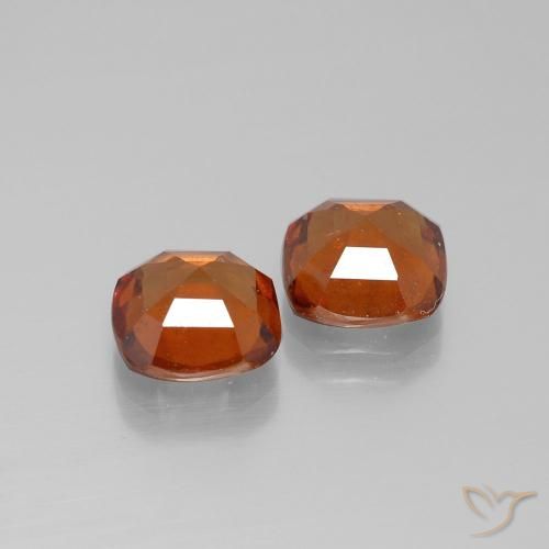 4.95 ct natürliche Mittelorange Hessonit-Granat-Edelsteine, Kissen, VS-SI
