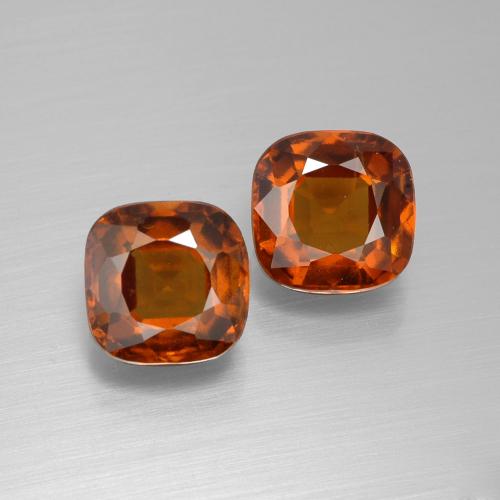 5,38 ct natürliche Mittelorange Hessonit-Edelsteine, Kissenschliff, VS