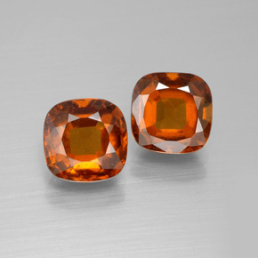 5,23 ct natürliche orangefarbener Hessonit-Edelsteine, Kissenschliff, VS-SI