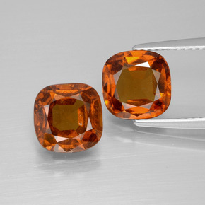 4,84 ct natürliche orangefarbener Hessonit-Edelsteine, Kissenschliff, VS