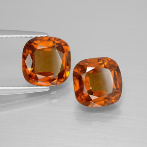 4,84 ct natürliche orangefarbener Hessonit-Edelsteine, Kissenschliff, VS