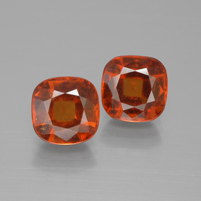  ct natürliche orangefarbener Hessonit-Edelsteine, Kissenschliff, VS-SI