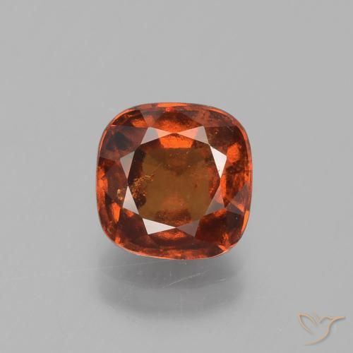 2.53ct Natürlicher Dunkelorange Hessonit-Granat, Kissen, VS-SI